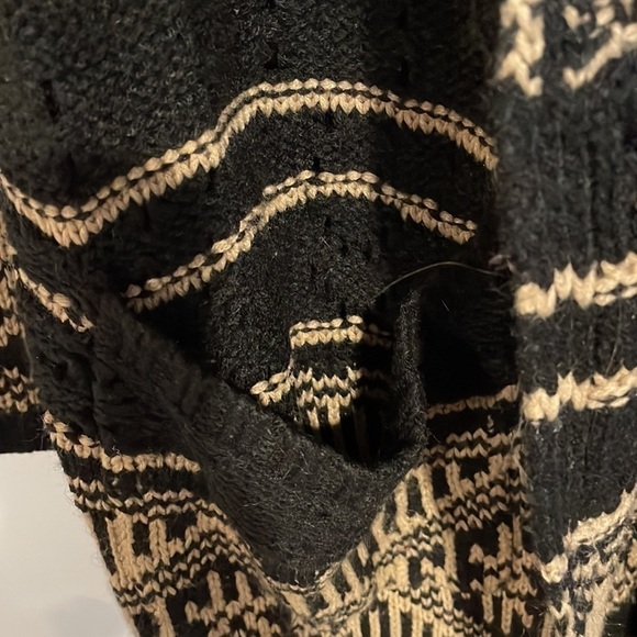 Forever 21+ 3X open front tan and black long sweater with hood - Picture 7 of 7